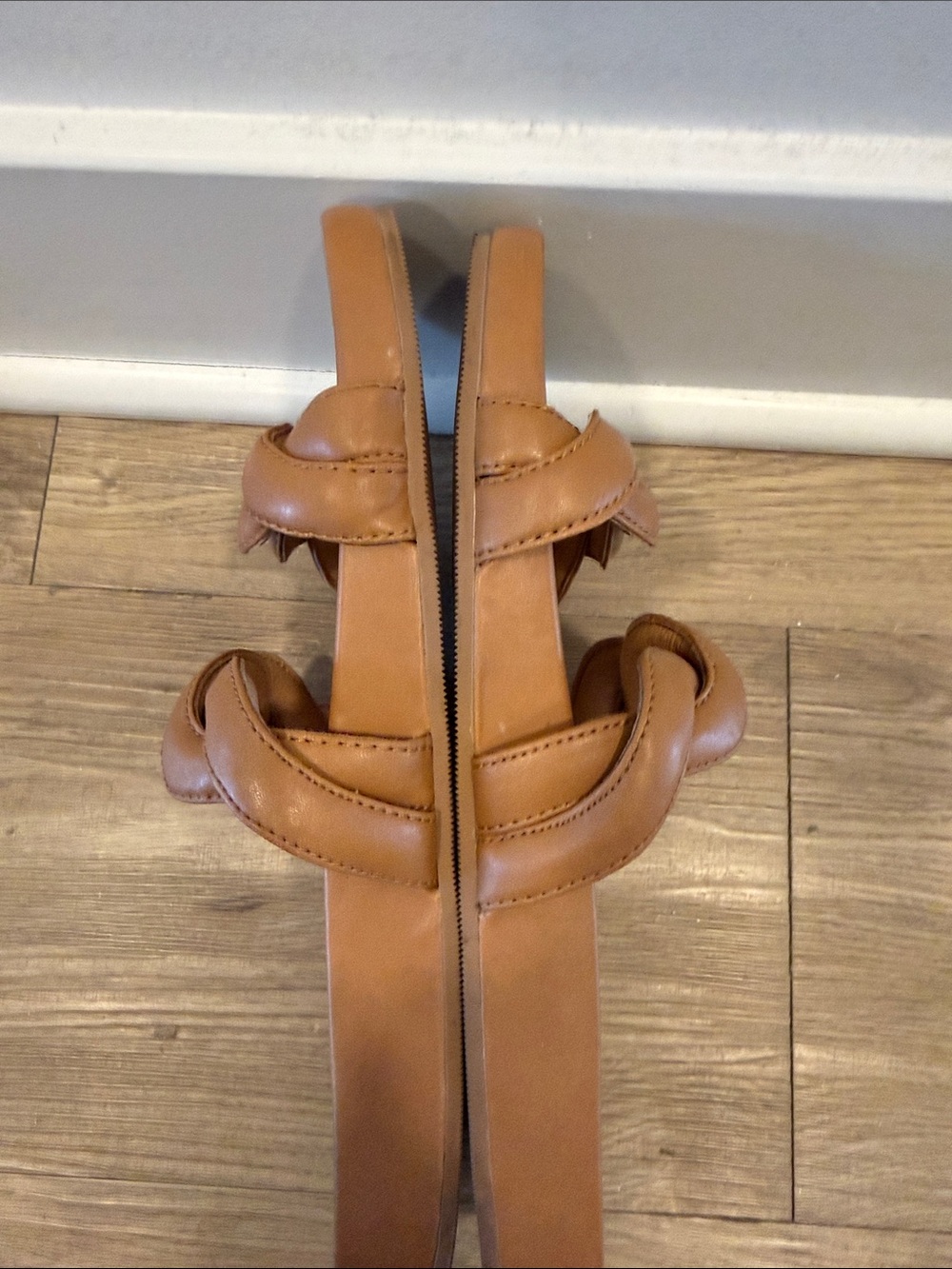 Madewell Women's Cognac Braided Double-Strap Slide Sandals like new! - Picture 2 of 2